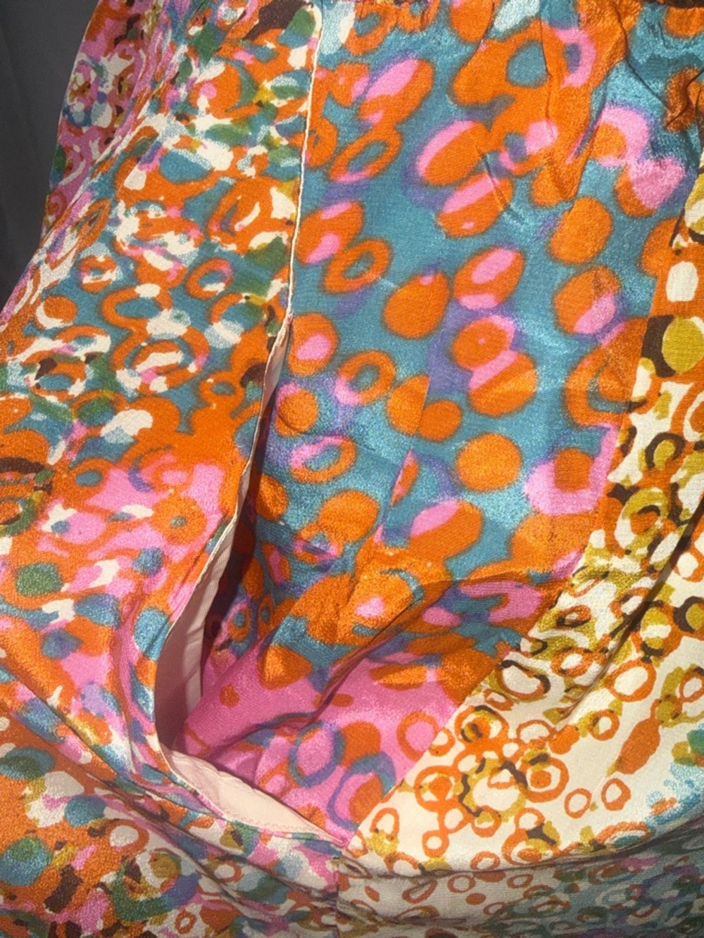 Maeve Pink and Green Colorful-Print Smocked Midi Dress - Picture 4 of 7